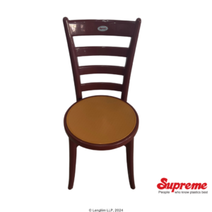 Supreme Furniture Eiffel Plastic Chair (Brown/Amber) Front Top View