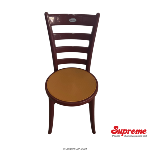 Supreme Furniture Eiffel Plastic Chair (Brown/Amber) Front Top View
