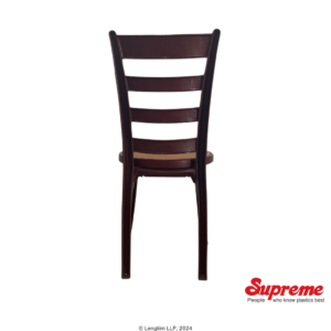 Supreme Furniture Eiffel Plastic Chair (Brown/Amber) Back View