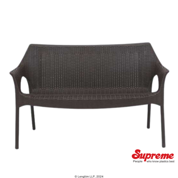 Supreme Furniture Love Seat Sofa (Wenge) Front View