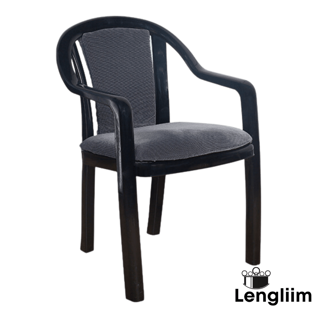 Supreme Furniture Ornate Chair (Black/Grey) Front Angle View