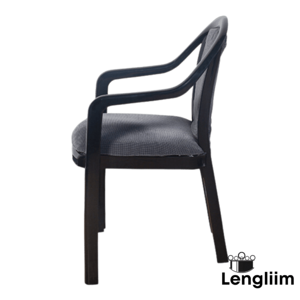 Supreme Furniture Ornate Chair (Black/Grey) Side View