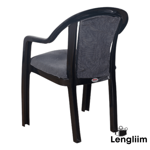 Supreme Furniture Ornate Chair (Black/Grey) Back Angle View