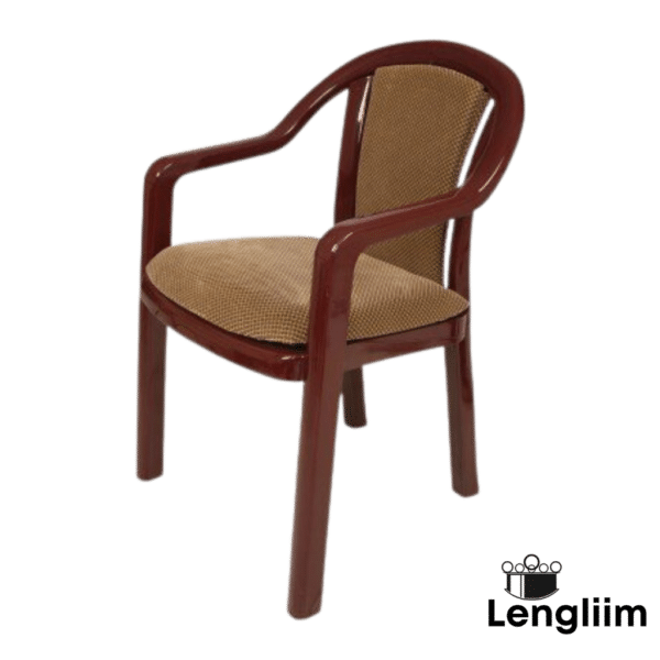 Supreme Furniture Ornate Chair (Rosewood Brown) Front Angle View 2