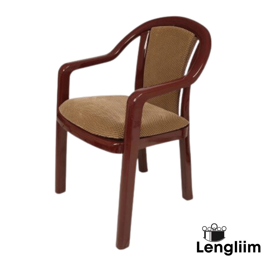 Supreme Furniture Ornate Chair (Rosewood Brown) Front Angle View 2