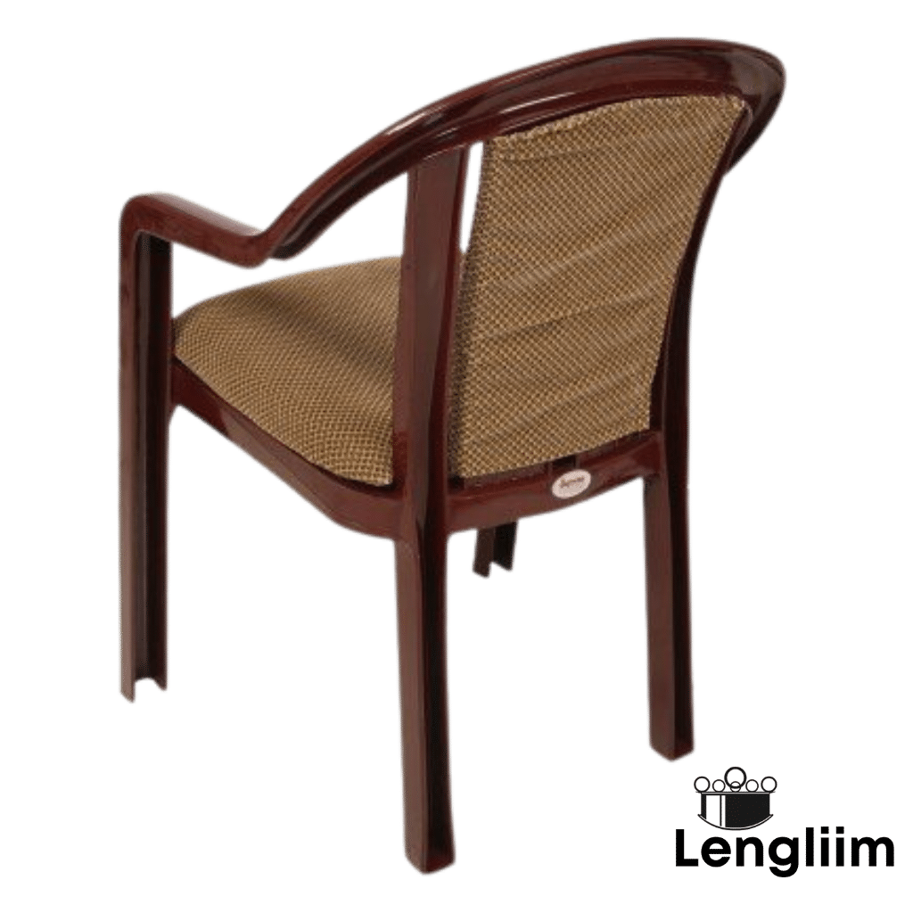 Supreme Furniture Ornate Chair (Rosewood Brown) Back Angle View
