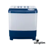 Voltas Beko 7.5 Kg Semi-Automatic Washing Machine (Sky Blue, WTT75DBLT) Front View