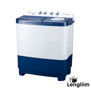Voltas Beko 7.5 Kg Semi-Automatic Washing Machine (Sky Blue, WTT75DBLT) Front Angle View