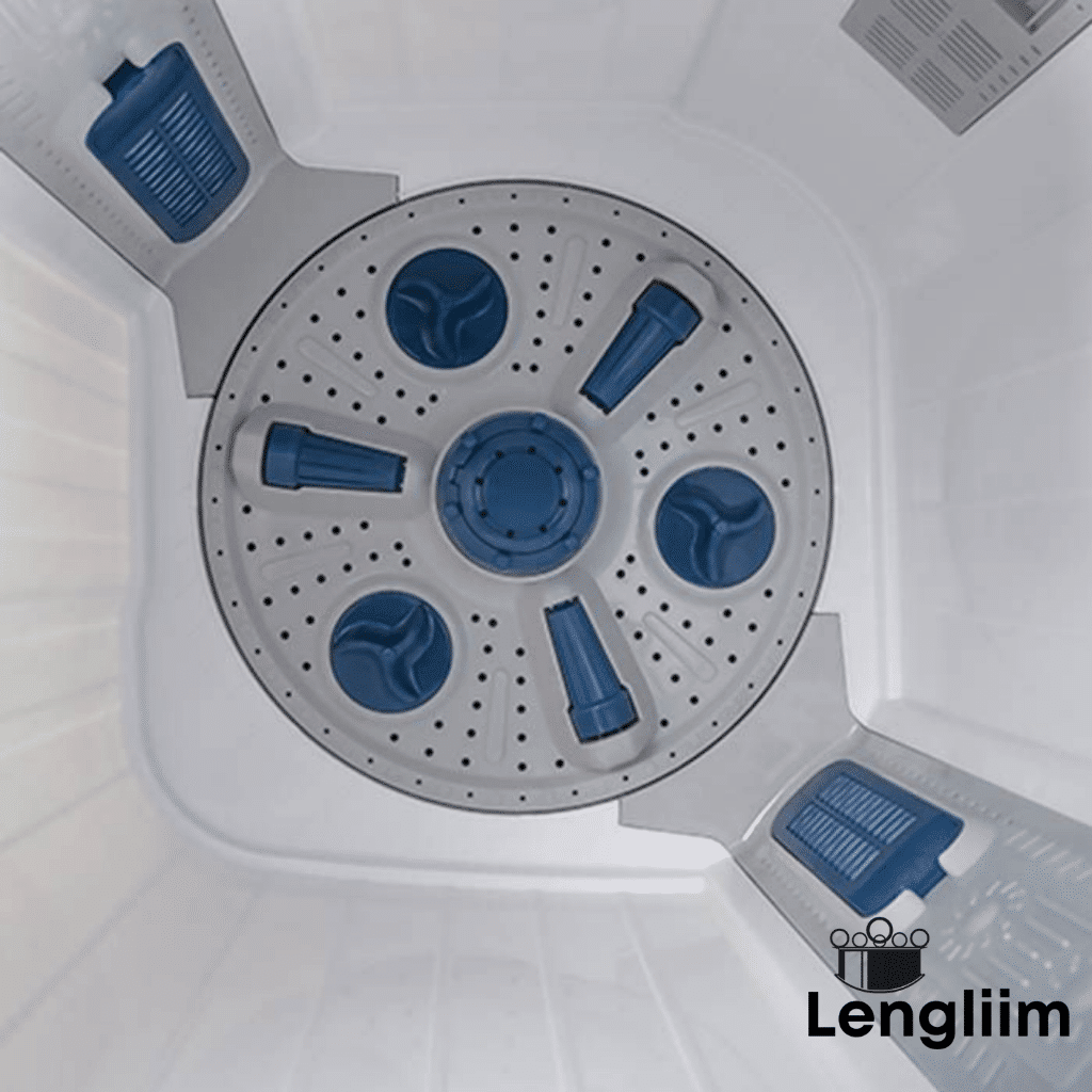 Voltas Beko 8 Kg Semi-Automatic Washing Machine (Sky Blue, WTT80DBLT) Tub View