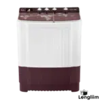 Voltas Beko 8.2 Kg Semi-Automatic Washing Machine (Burgundy, WTT82BRG) Front View