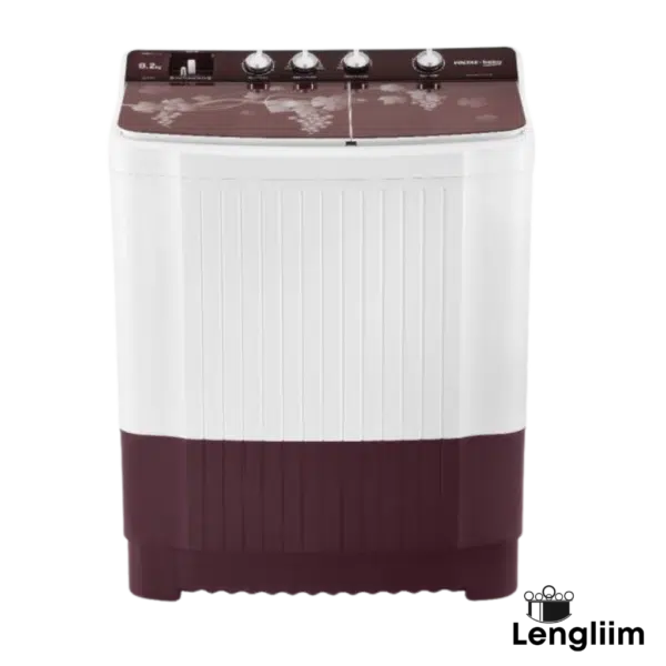 Voltas Beko 8.2 Kg Semi-Automatic Washing Machine (Burgundy, WTT82BRG) Front View