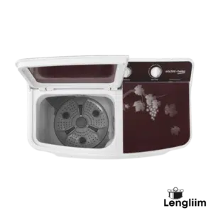 Voltas Beko 8.2 Kg Semi-Automatic Washing Machine (Burgundy, WTT82BRG) Top View