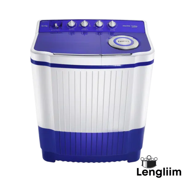 Voltas Beko 8.5 Kg Semi-Automatic Washing Machine (Sky Blue, WTT85ST) Front View