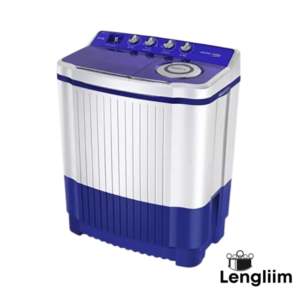 Voltas Beko 8.5 Kg Semi-Automatic Washing Machine (Sky Blue, WTT85ST) Front Angle View RTL