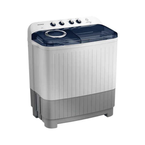 Samsung 7 Kg Semi-Automatic Washing Machine (Gentle Blue Lid, WT70M3200HB) Front Angle View