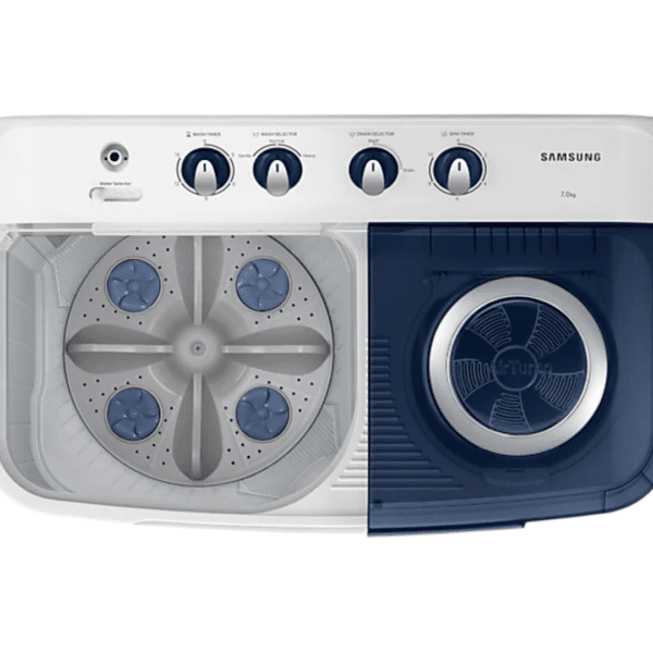 Samsung 7 Kg Semi-Automatic Washing Machine (Gentle Blue Lid, WT70M3200HB) Top View