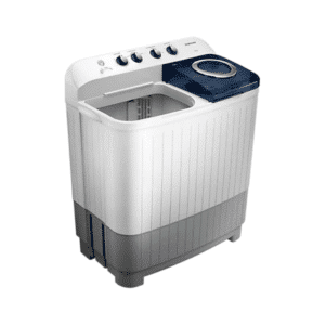 Samsung 7.Kg Semi-Automatic Washing Machine (Gentle Blue Lid, WT70M3200HB) Front Angle Open Lid View