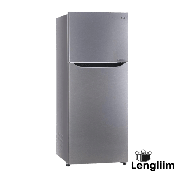 LG 242 Liters 2 Star Frost Free Double Door Refrigerator (Dazzle Steel, GLN292BDSY) Front Angle View