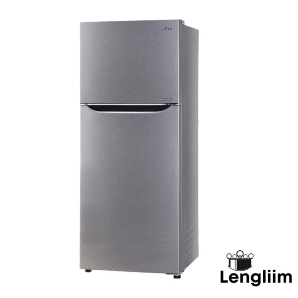 LG 242 Liters 2 Star Frost Free Double Door Refrigerator (Dazzle Steel, GLN292BDSY) Front Angle View RTL