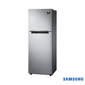 Samsung 253 Liters 2 Star Frost-Free Double Door Fridge (Elegant Inox, RT28T3042S8) Front Angle View 1