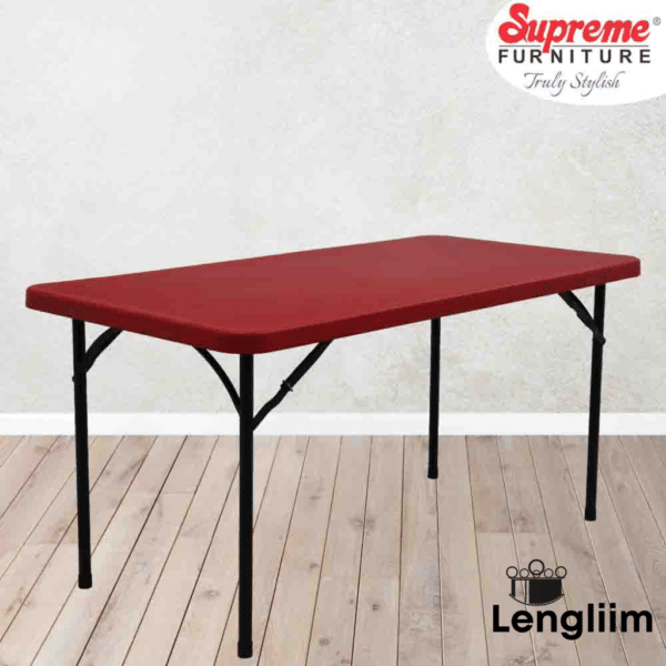 Supreme Furniture Buffet Table (Coke Red) Side Angle View with bg