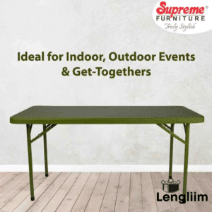 Supreme Furniture Buffet Table (Mehandi Green) Side View with bg