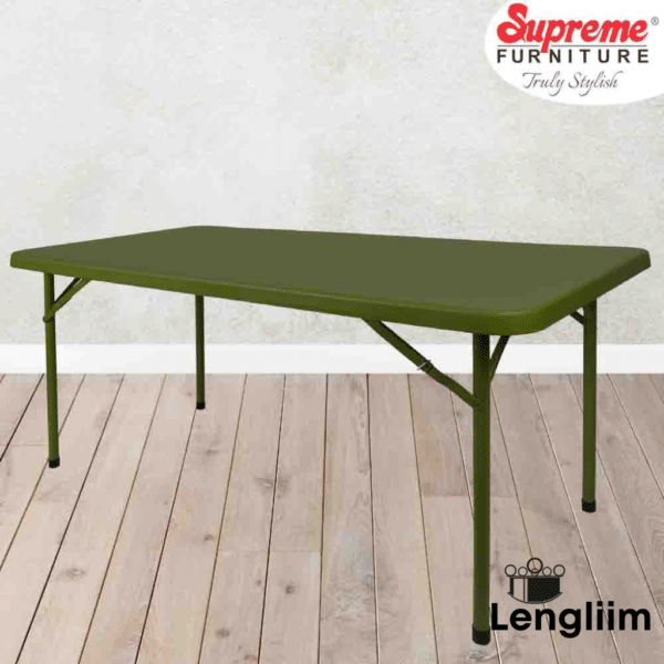 Supreme Furniture Buffet Table (Mehendi Green) Side Angle View with bg