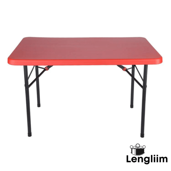 Supreme Furniture Swiss Table (Coke Red) Low Side View