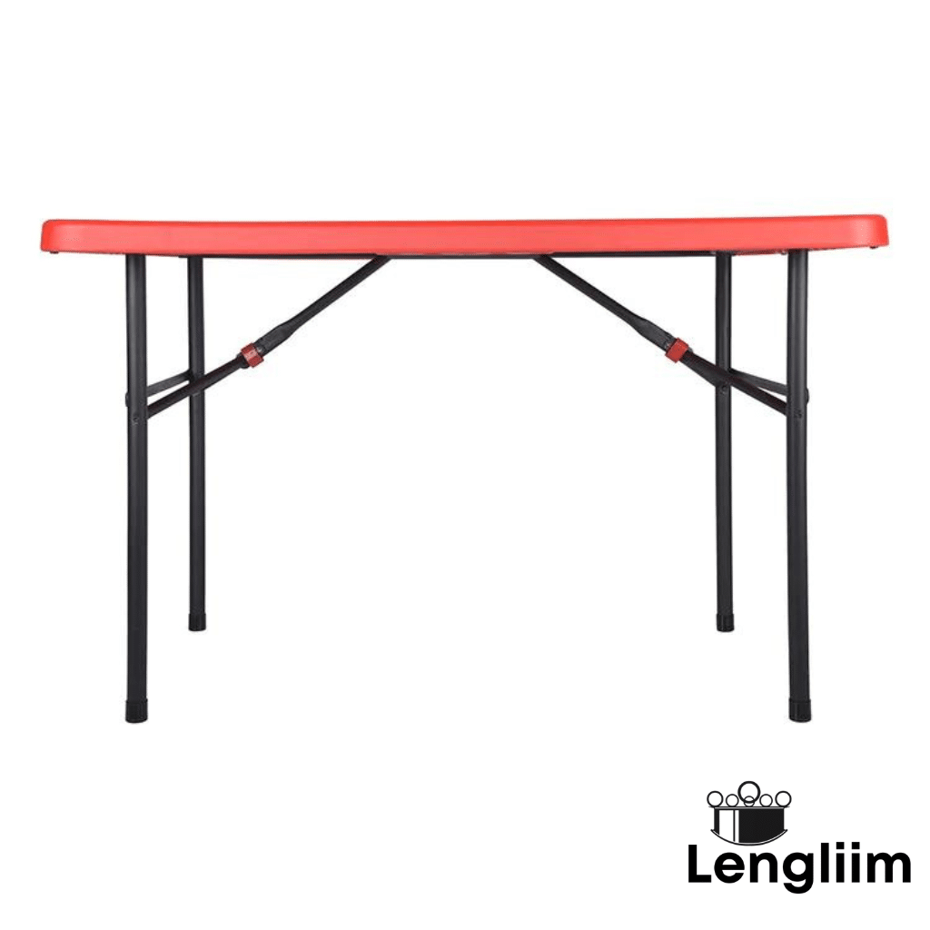 Supreme Furniture Swiss Table (Coke Red) Low Side View