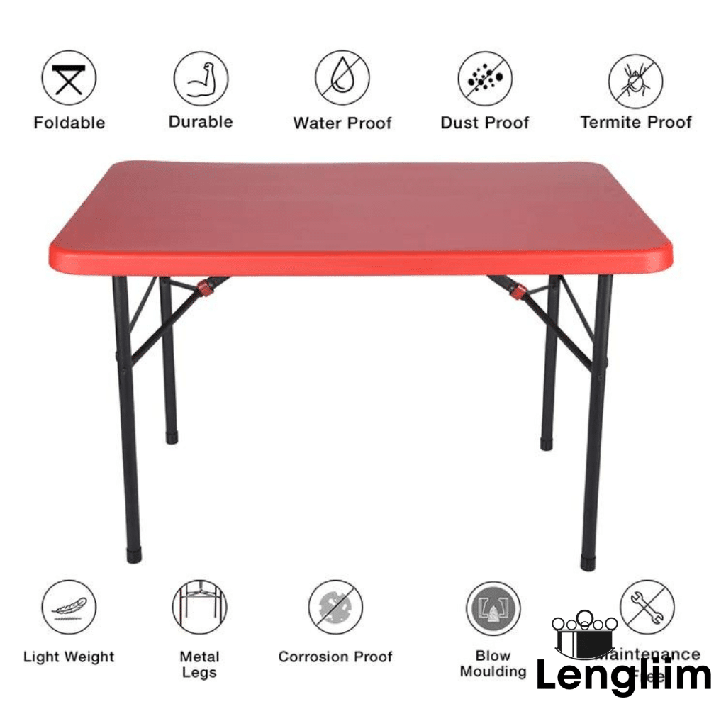 Supreme Furniture Swiss Table (Coke Red) Infographic
