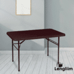 Supreme Furniture Swiss Table (Globolus Brown) Front Angle View with Bg