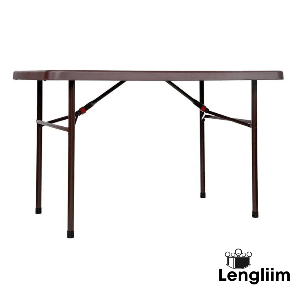 Supreme Furniture Swiss Table (Globolus Brown) Low Front Angle View