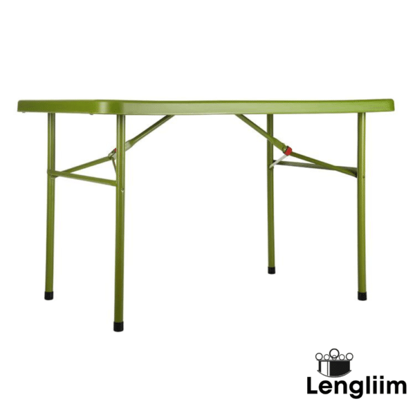 Supreme Furniture Swiss Table (Mehandi Green) Low Front Angle View