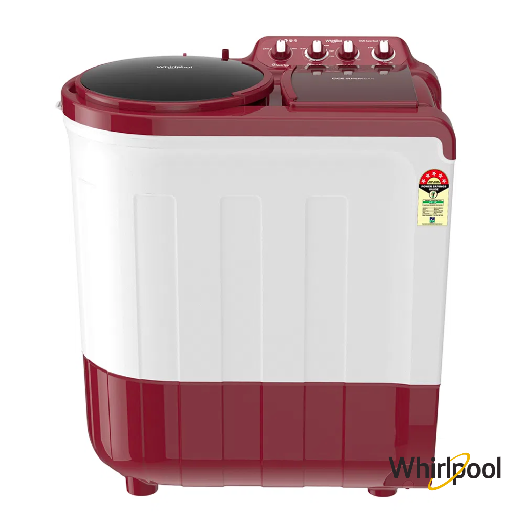 Whirlpool 8 Kg Ace Super Soak Semi-Automatic Washing Machine (Coral Red, 30275) Front View
