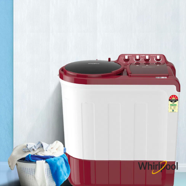Whirlpool 8 Kg Ace Super Soak Semi-Automatic Washing Machine (Coral Red, 30275) Marketing Image