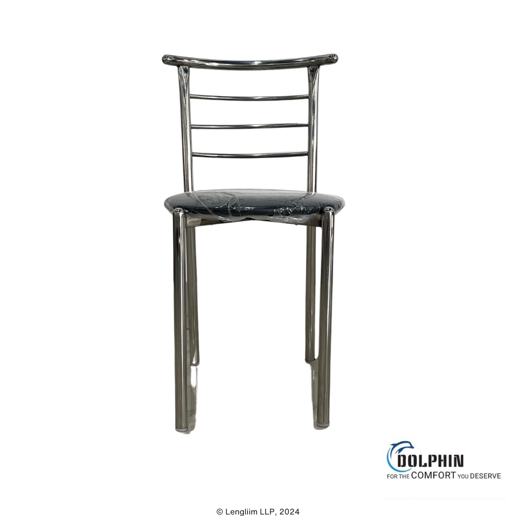 Dolphin DF 168 Stainless Steel Dining Chair Front View