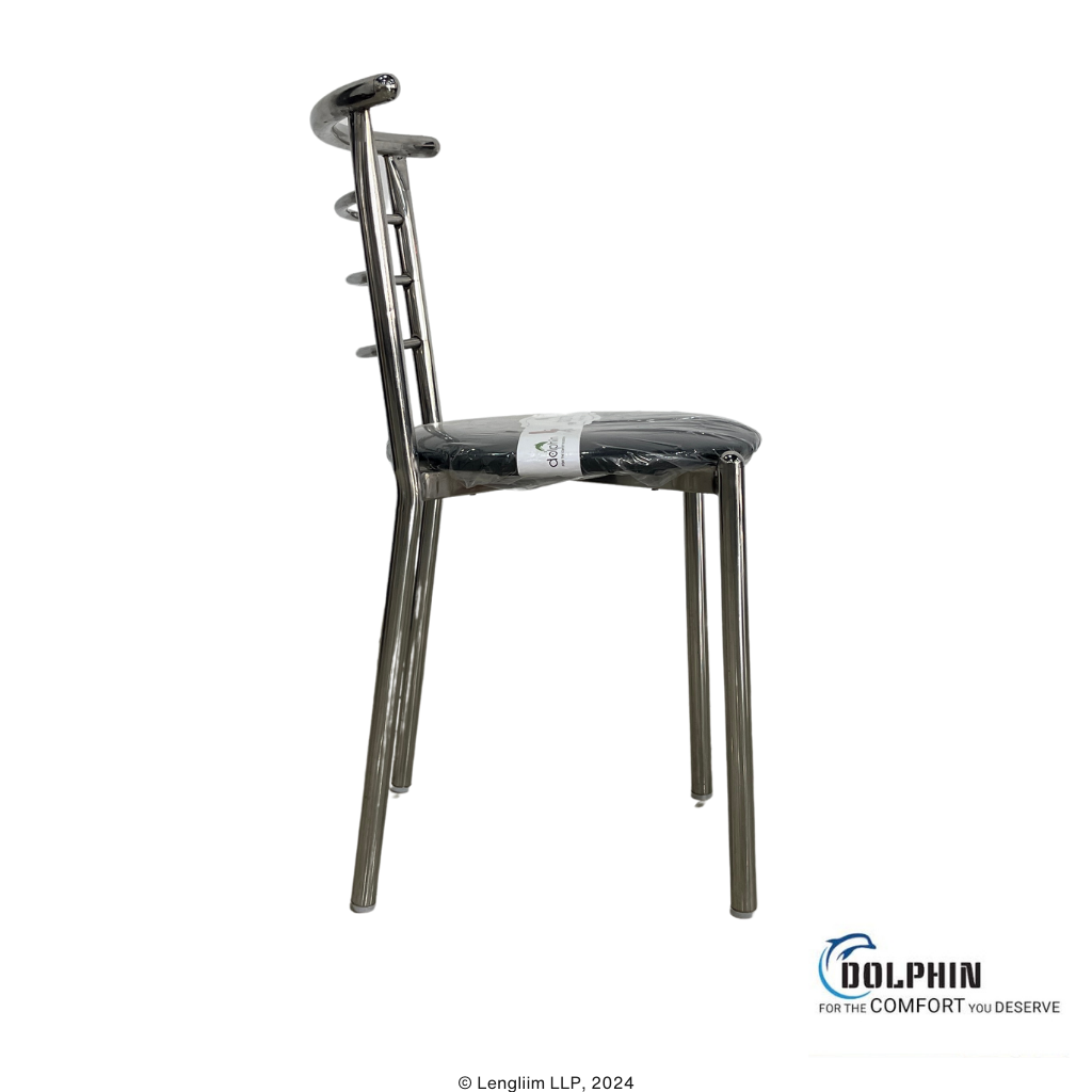 Dolphin DF 168 Stainless Steel Dining Chair Right View
