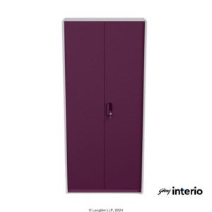 Godrej Interio Neolite 2 Door Steel Almirah (Mulberry) Front View