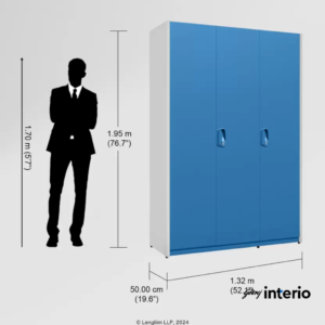 Godrej Interio Neolite 3 Door Steel Almirah (Bluejay) Exterior Dimensions