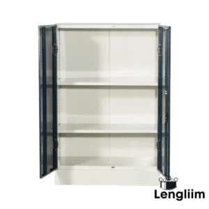 Godrej Interio Slimline Minor Almirah 2 Shelves (Pacific Blue) Front Inside View