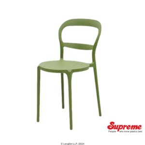 Supreme Furniture Fiona Plastic Chair (Mehandi Green) Front View