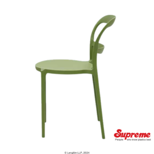 Supreme Furniture Fiona Plastic Chair (Mehandi Green) Side View