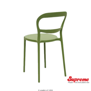 Supreme Furniture Fiona Plastic Chair (Mehandi Green) Back Angle View