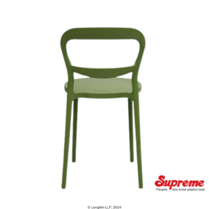 Supreme Furniture Fiona Plastic Chair (Mehandi Green) Back View