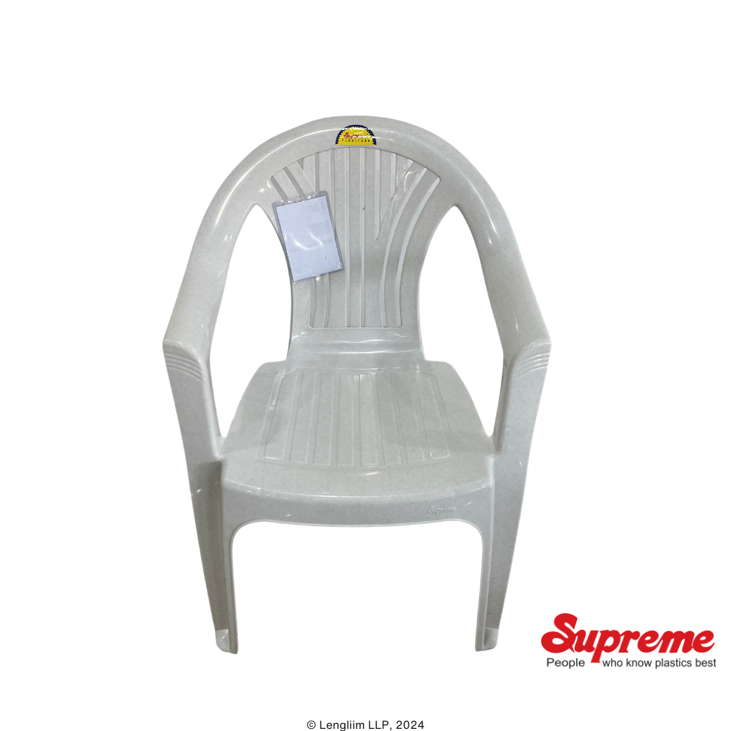 Supreme Furniture Force Plastic Chair (Marble Grey) Front Top View
