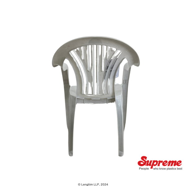 Supreme Furniture Force Plastic Chair (Marble Grey) Back View