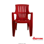 Supreme Furniture Turbo Plastic Chair (Red) Front View