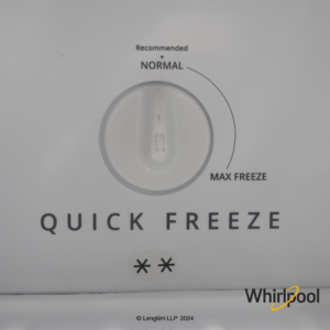 Whirlpool 210 Liters Triple Door Fridge (Alpha Steel, 20807) Freezer Control