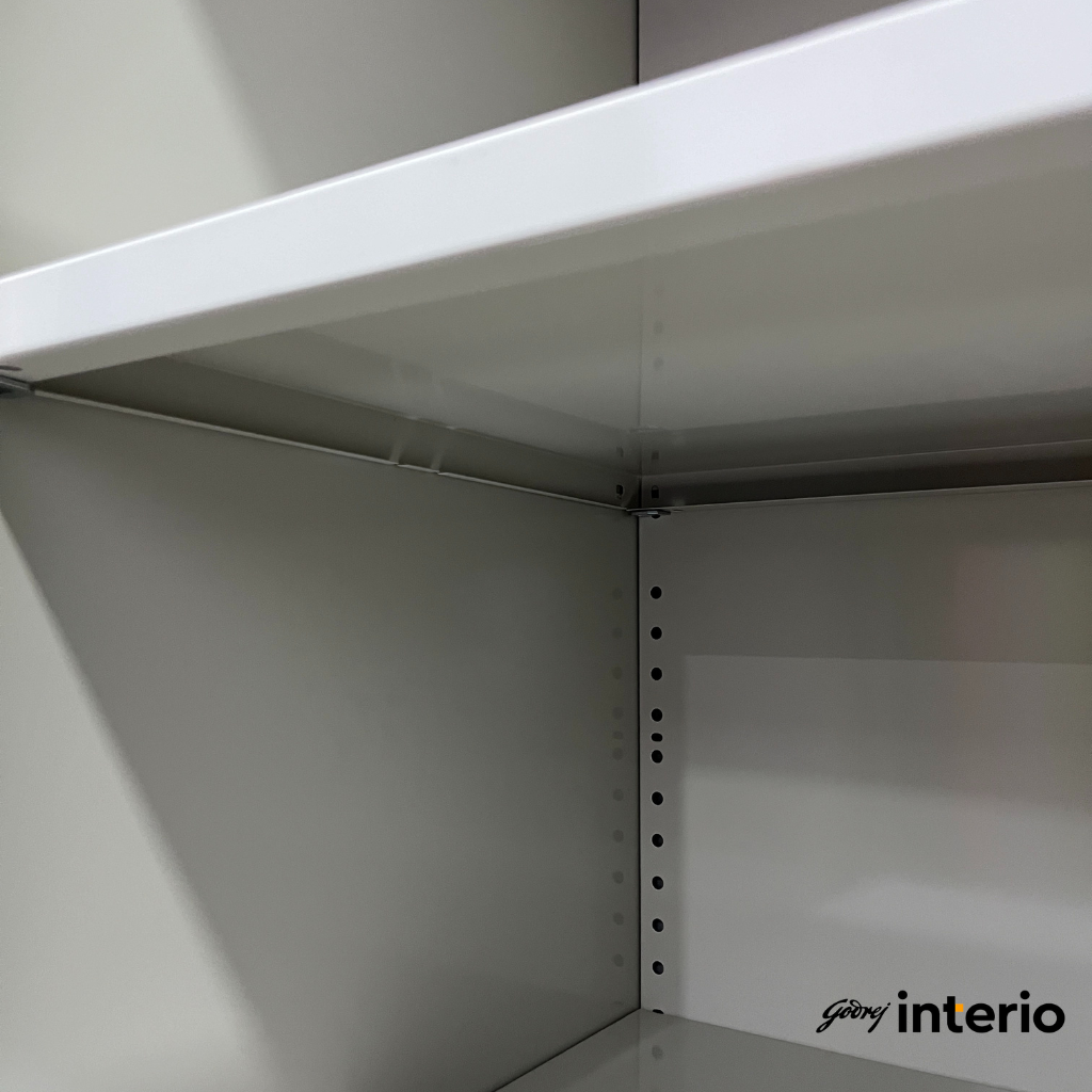Godrej Interio Slimline 2 Door Almirah (4 Shelves, Treemist) Adjustable Shelves