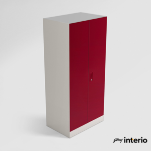 Godrej Interio Slimline 2 Door Almirah (Locker, Textured Ceremi Red) Top Angle View